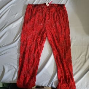 Cleo Red lingerie leggings